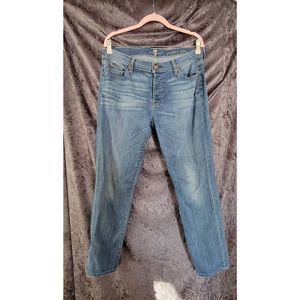 7 For All Mankind Blue Skinny Jeans